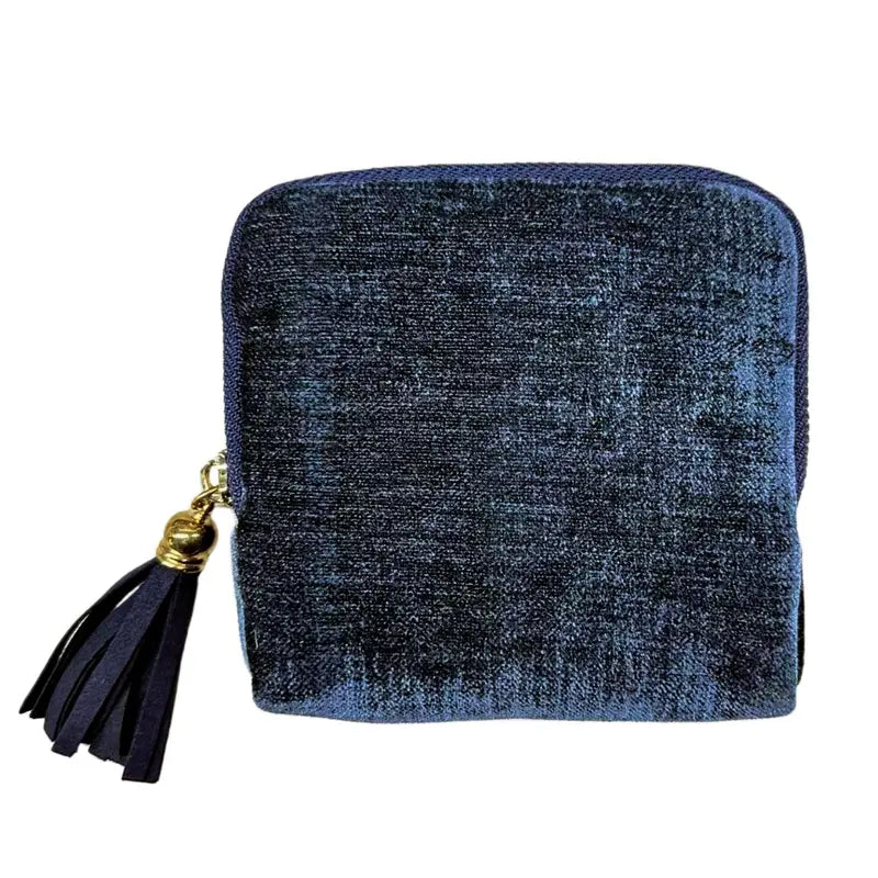 Royal Blue velvet jewelry travel case