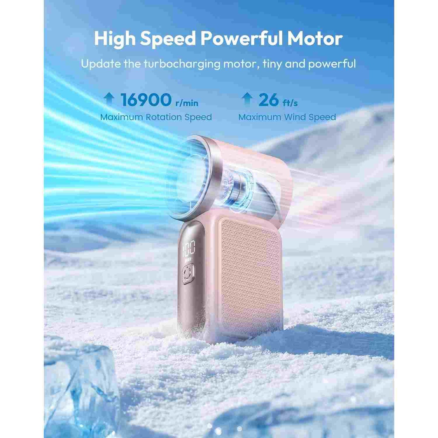 Portable Handheld Fan - 6-Speed Turbo Airflow Technology For Instant Cooling Relief