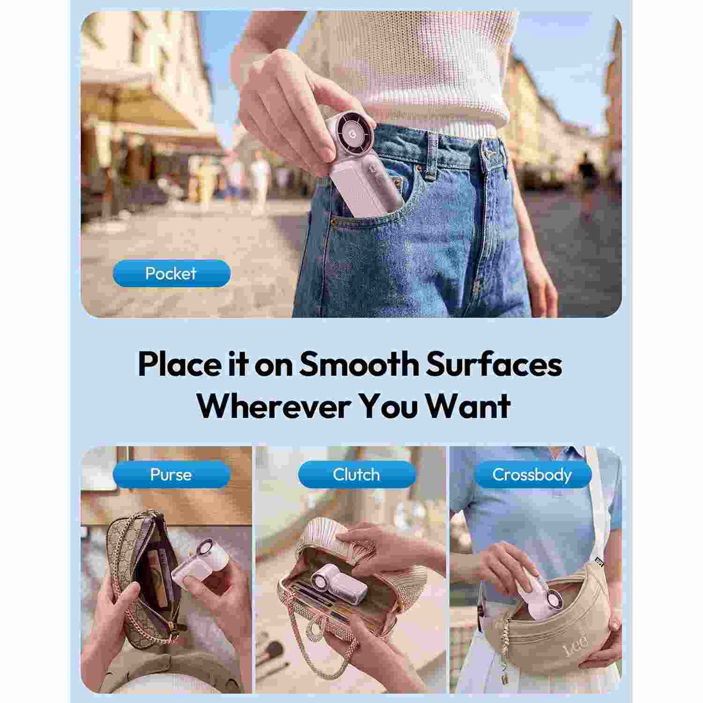 Portable Handheld Fan - 6-Speed Turbo Airflow Technology For Instant Cooling Relief